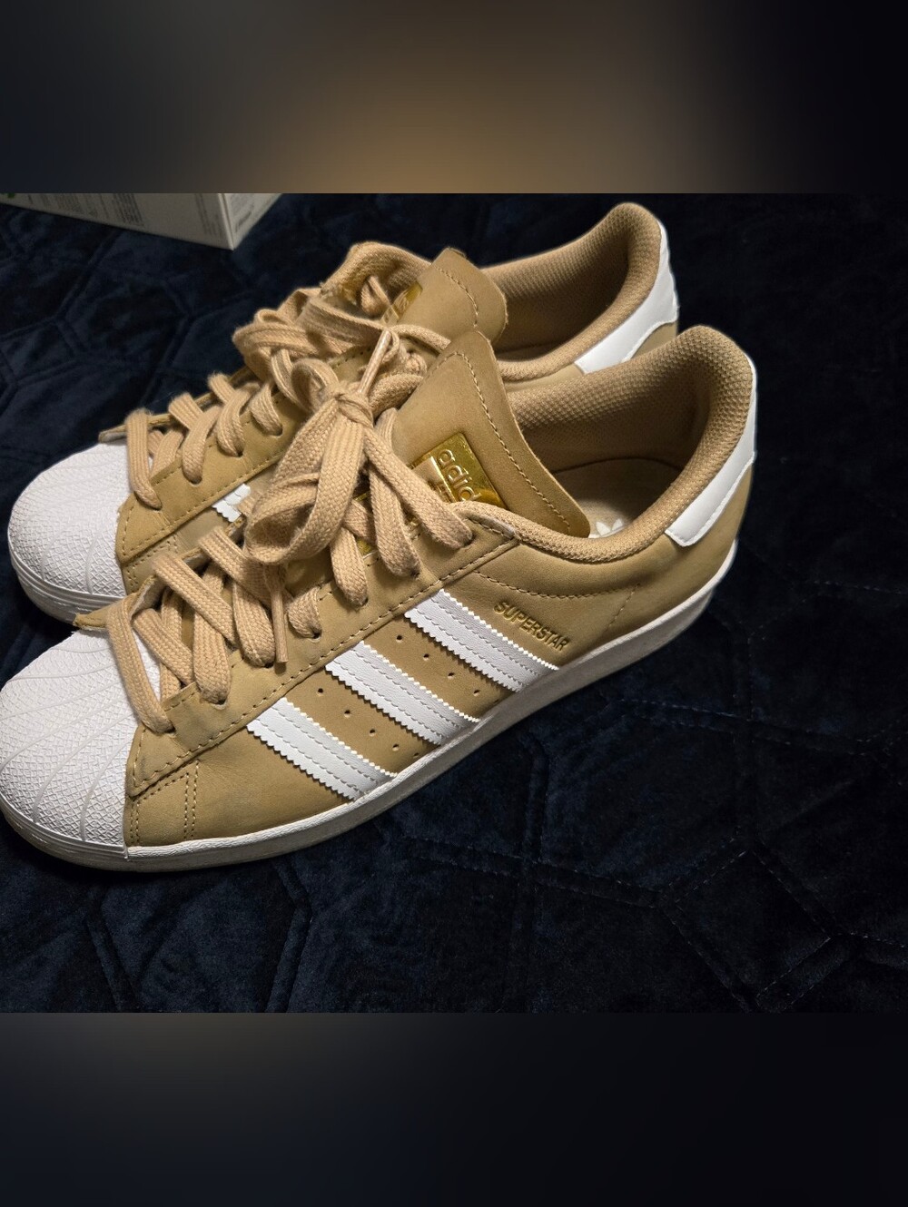 Adidas Casual Low-Top Sneakers in Tan and White
